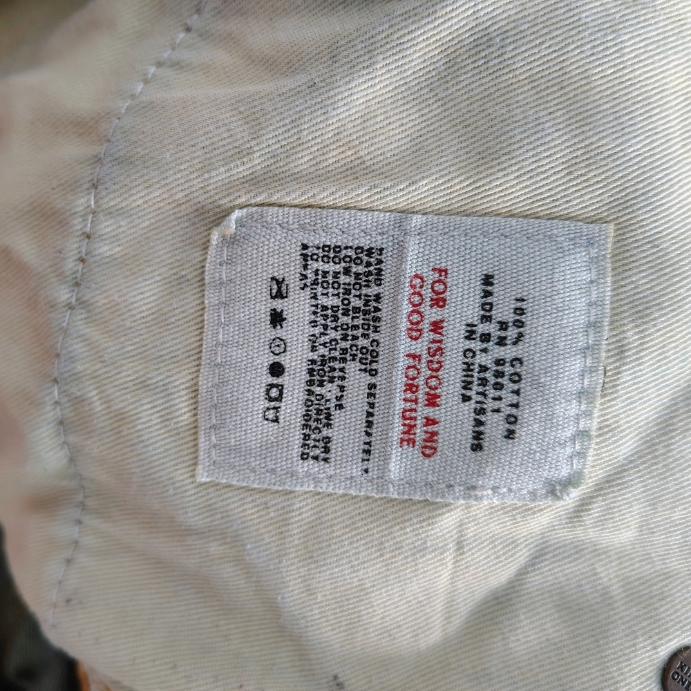 AKOO Empire Men’s Denim Shorts Size 44 – Distressed Acid Wash – Missing Button - Picture 11 of 16